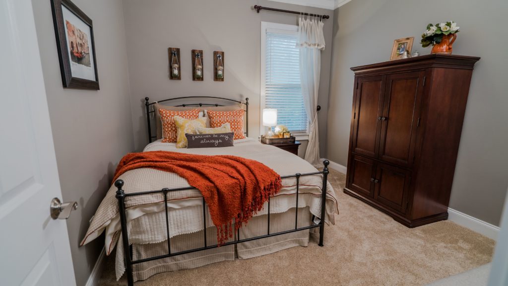A bedroom in Cobb County designed by Stoeck Interiors.